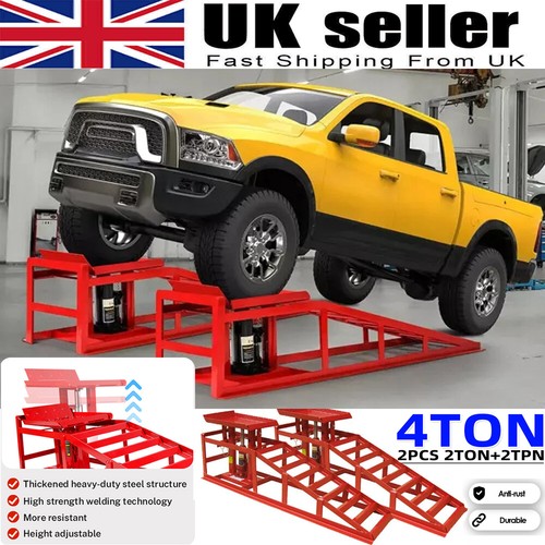 Ton hydraulic car ramps - 4, 2pc