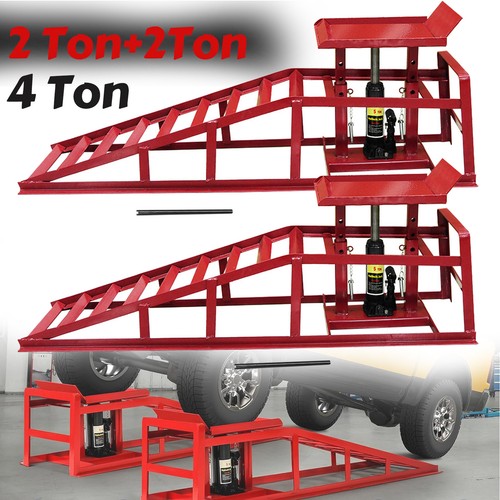 Heavy duty steel car ramp - 2x,