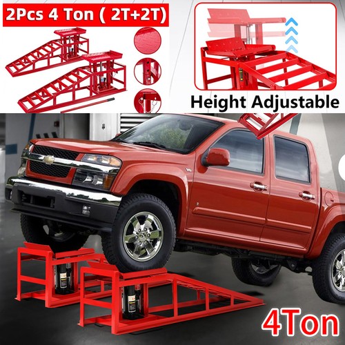 2pcs hydraulic car ramps - 4, ton